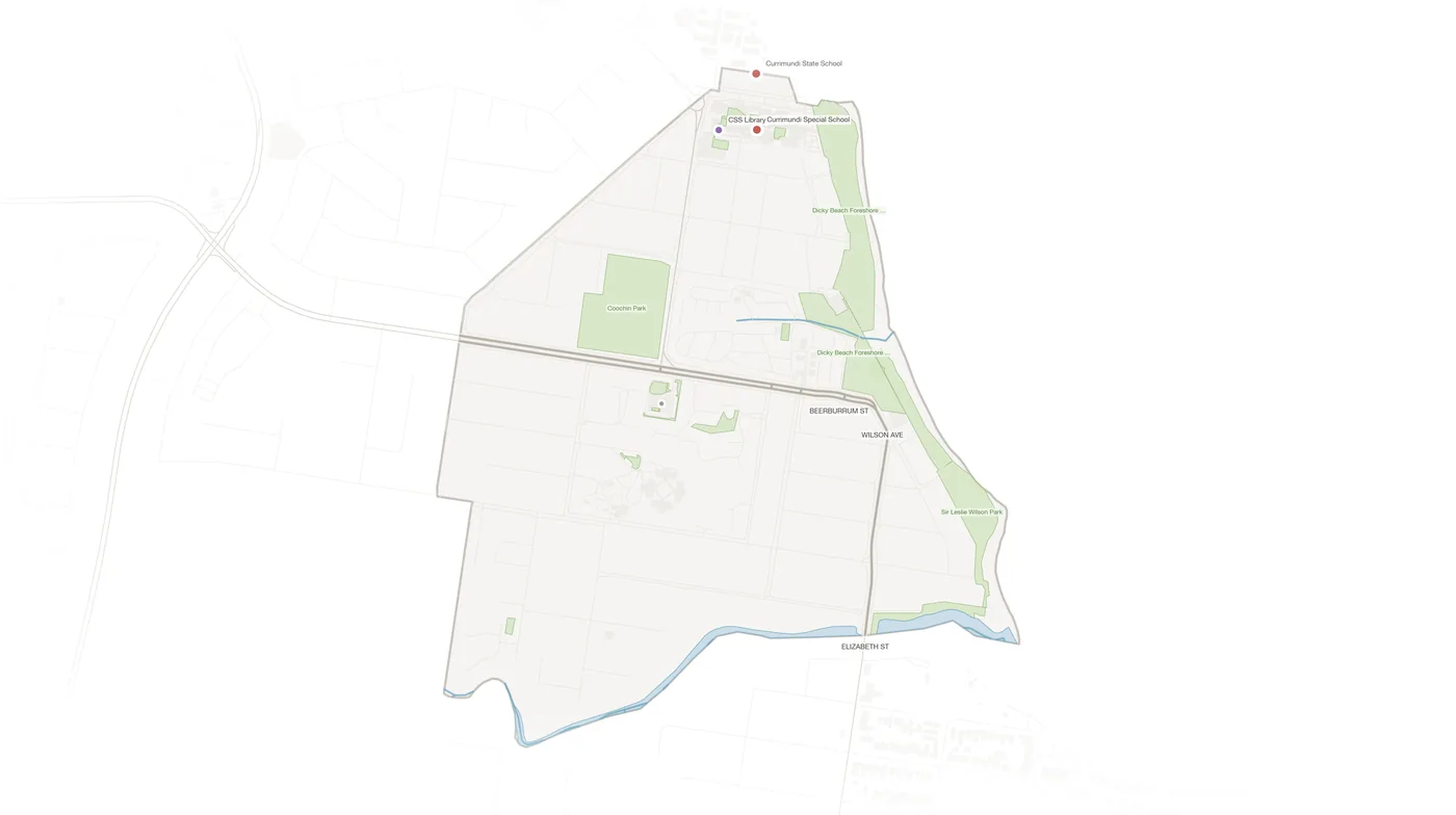 Dicky Beach urban fabric map