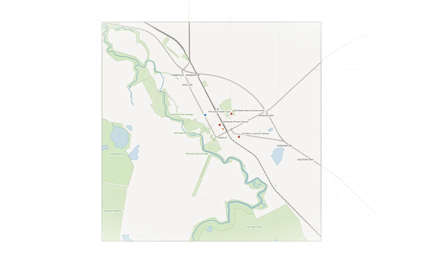 Dimboola urban fabric map