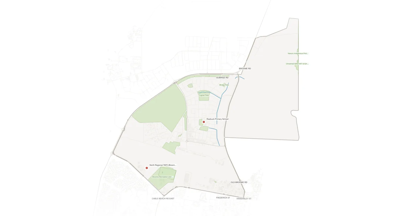 Djugun urban fabric map