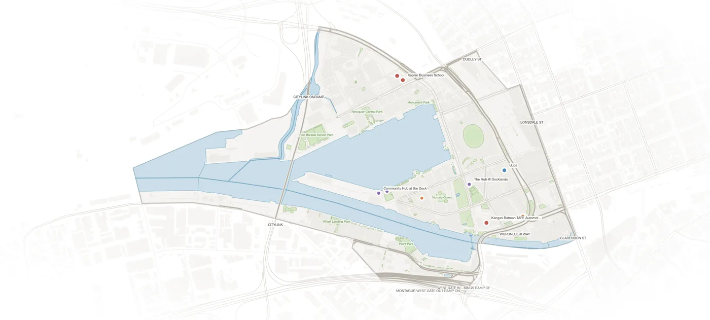 Docklands urban fabric map