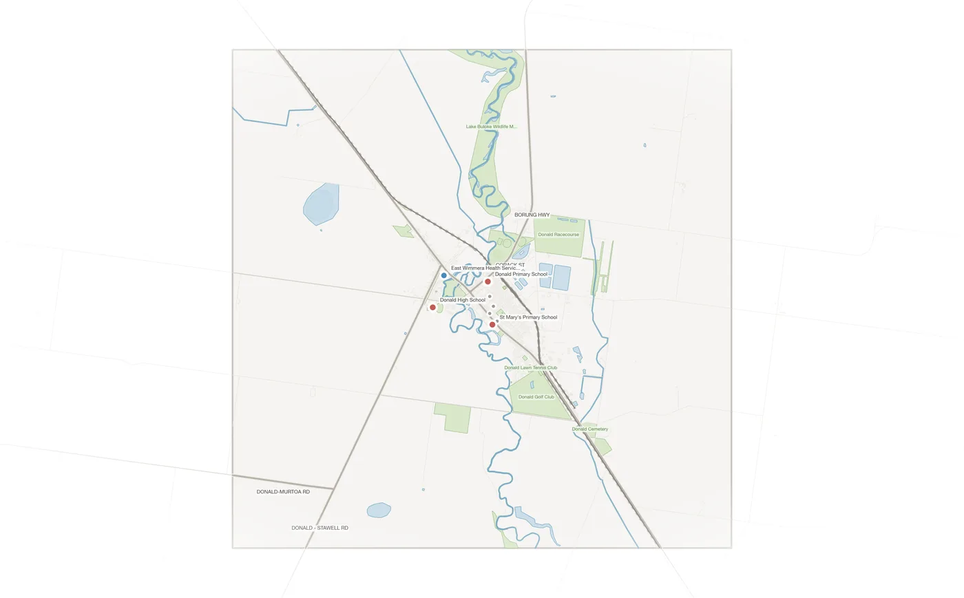 Donald urban fabric map