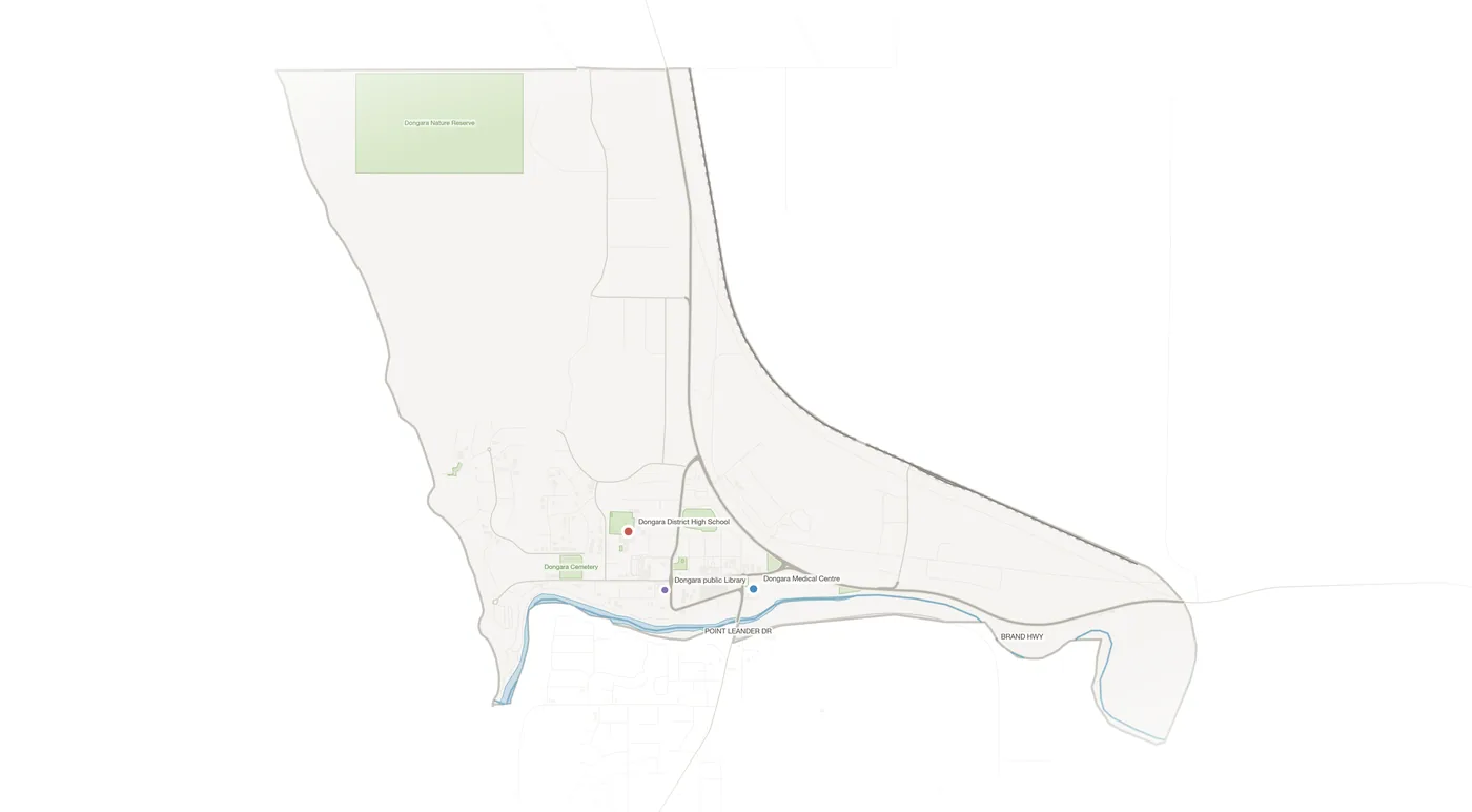 Dongara urban fabric map