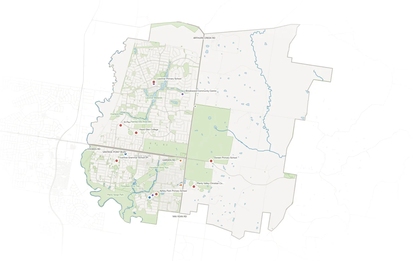 Doreen urban fabric map