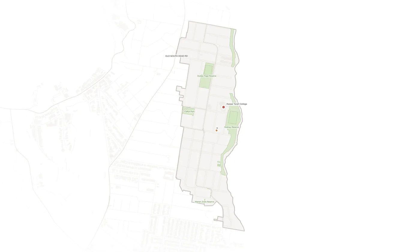 Dover Heights urban fabric map