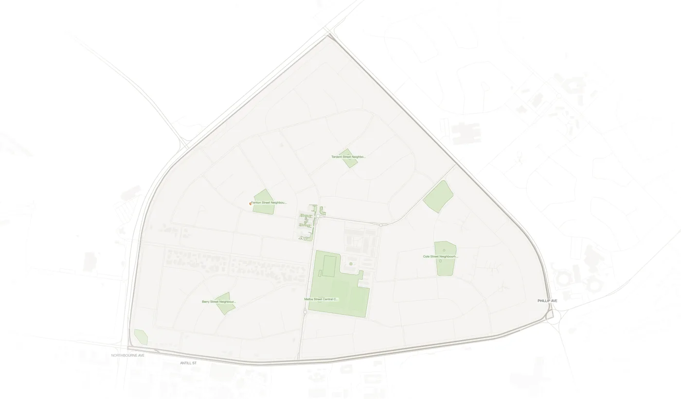 Downer urban fabric map