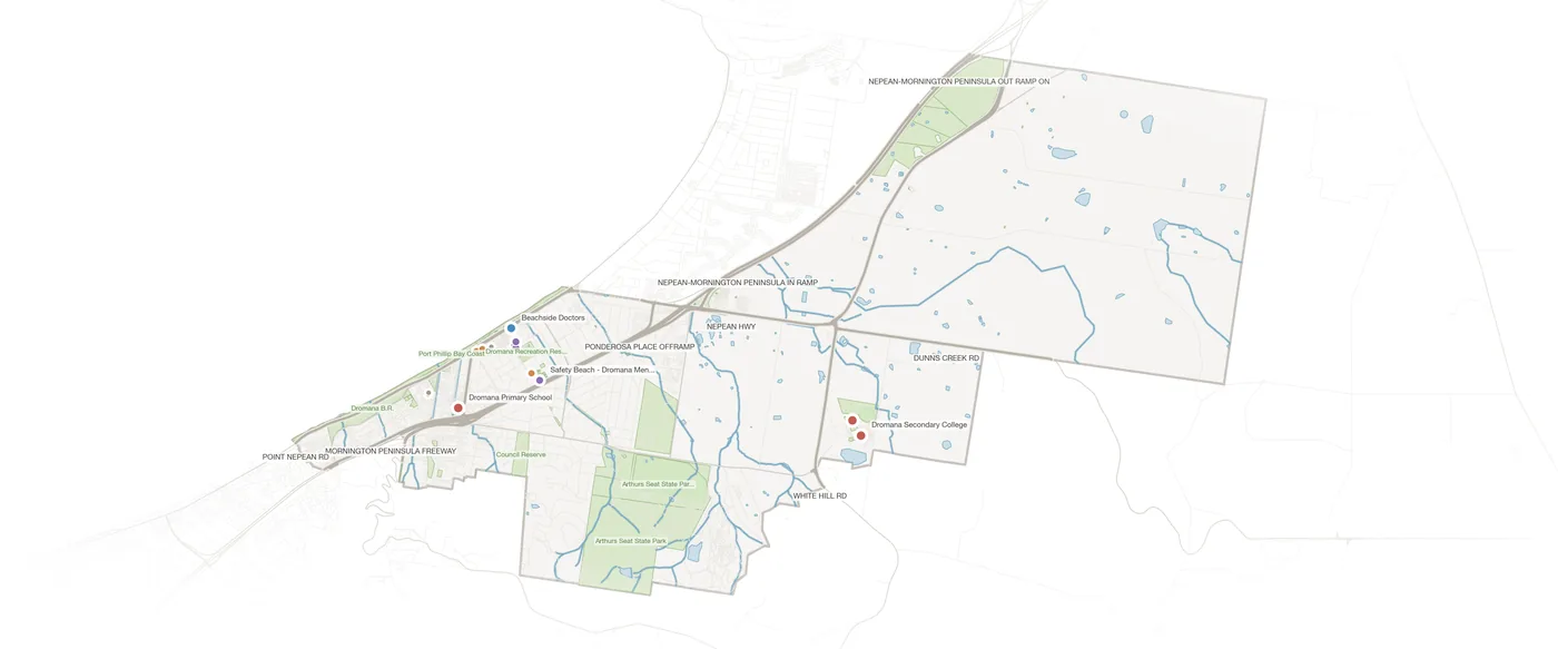 Dromana urban fabric map
