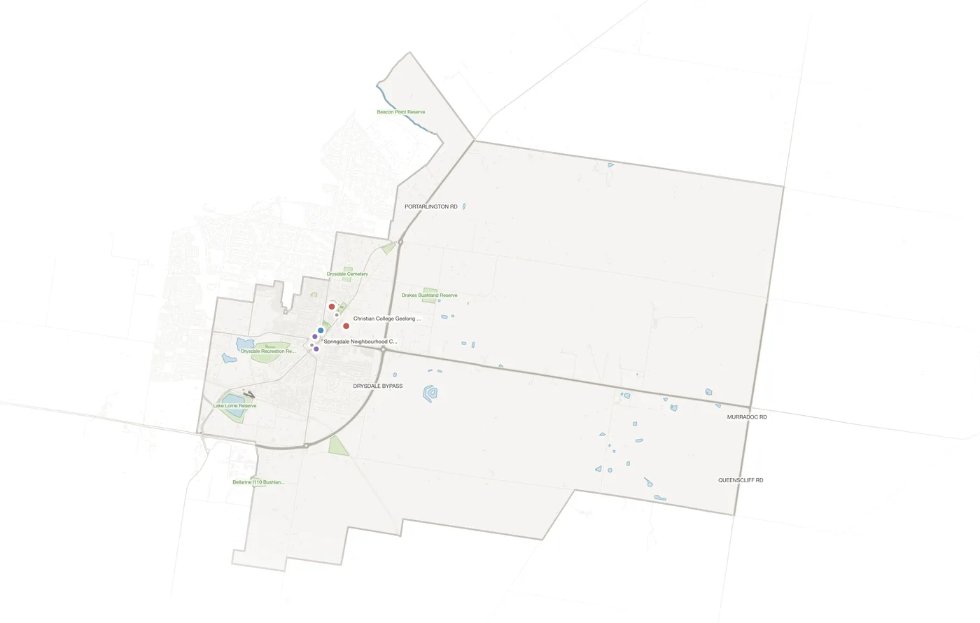 Drysdale urban fabric map