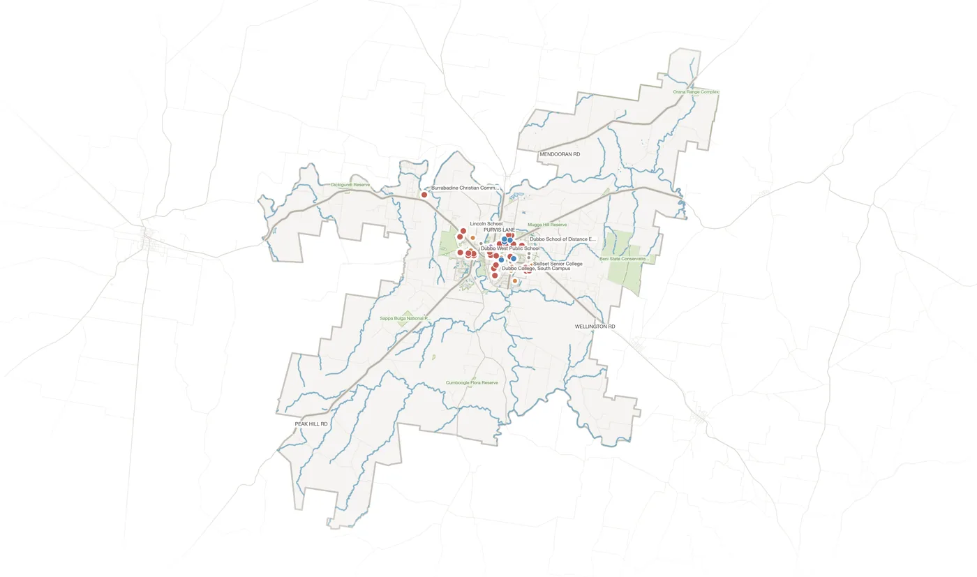 Dubbo urban fabric map