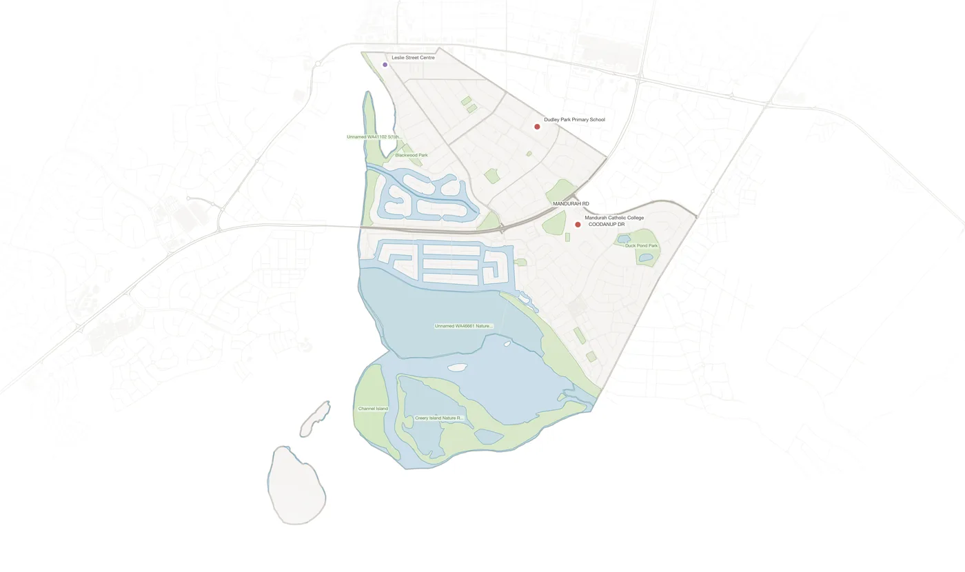 Dudley Park urban fabric map
