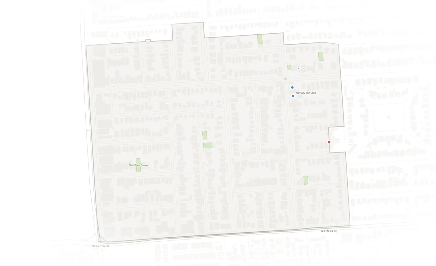 Dulwich urban fabric map