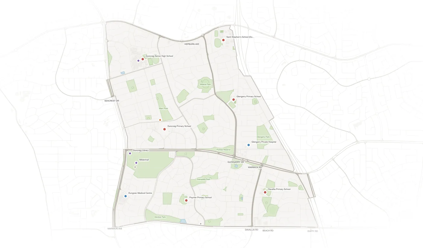 Duncraig urban fabric map
