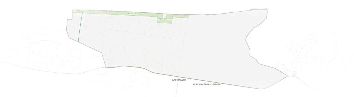 Dundowran Beach urban fabric map