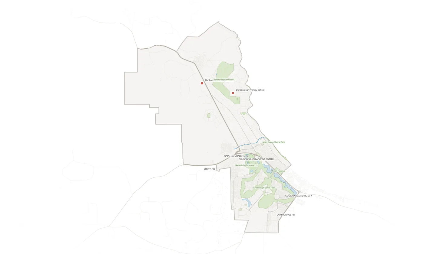 Dunsborough urban fabric map