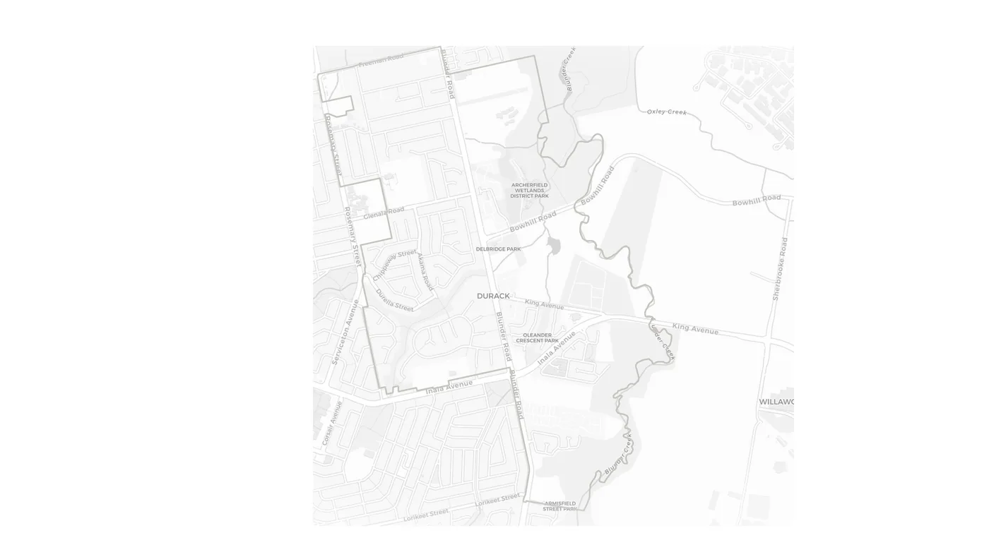 Durack urban fabric map