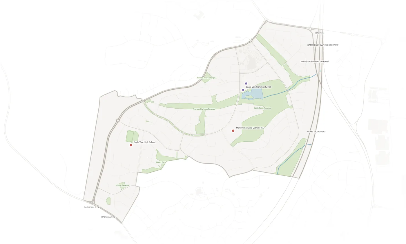 Eagle Vale urban fabric map