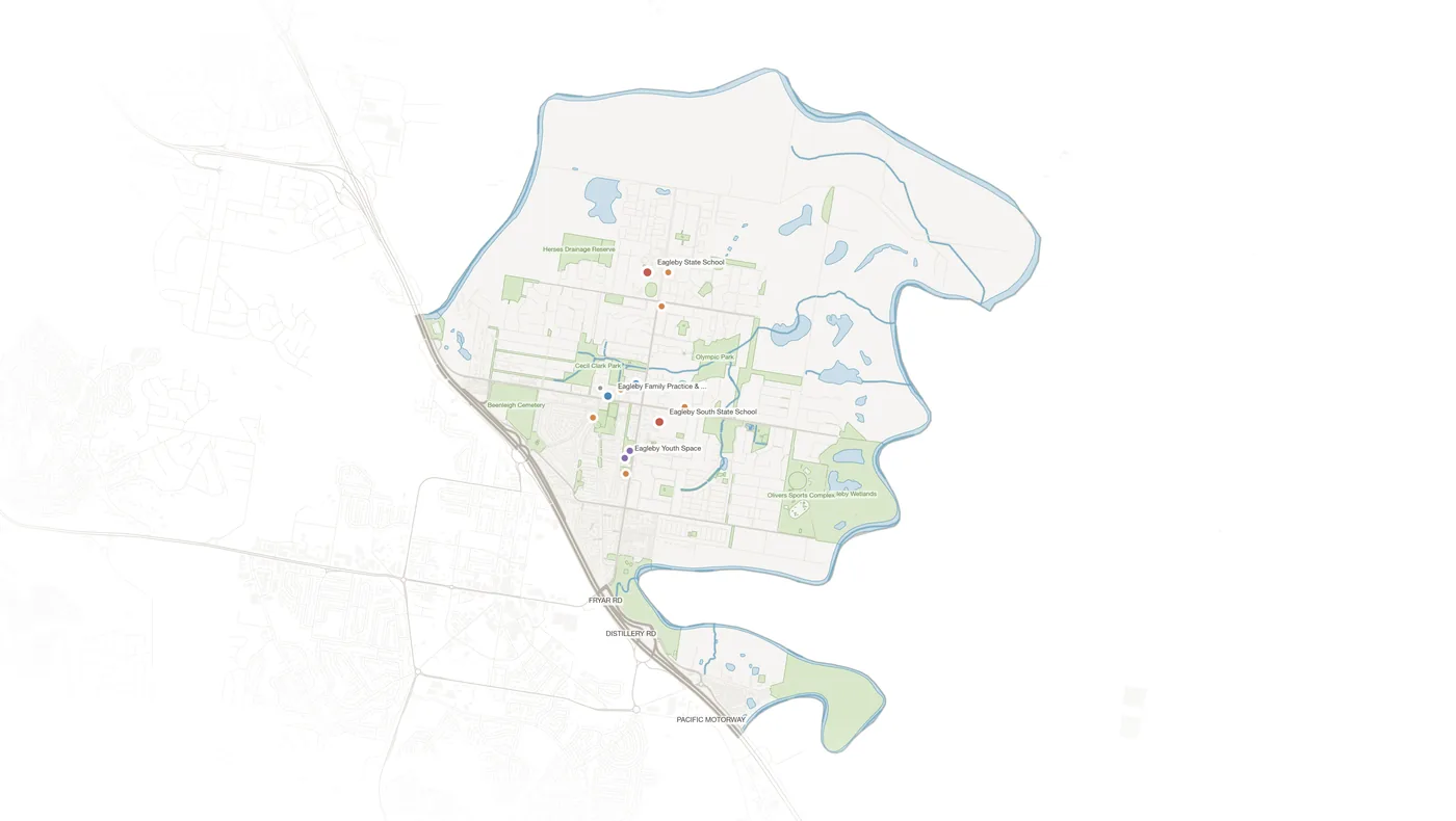 Eagleby urban fabric map