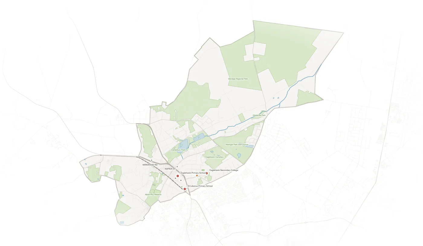 Eaglehawk urban fabric map