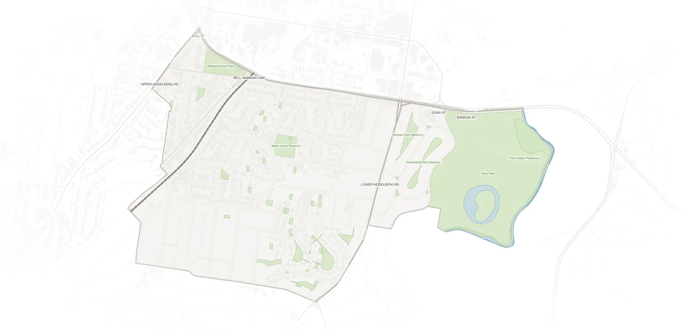 Eaglemont urban fabric map