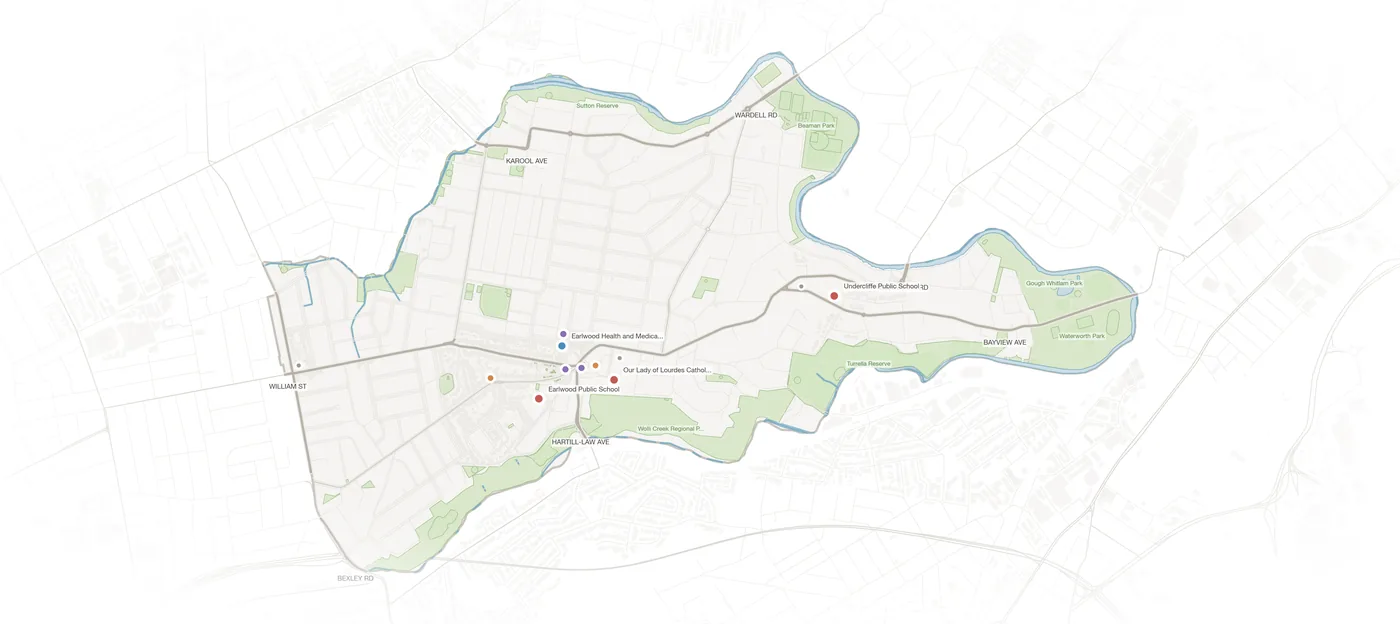 Earlwood urban fabric map