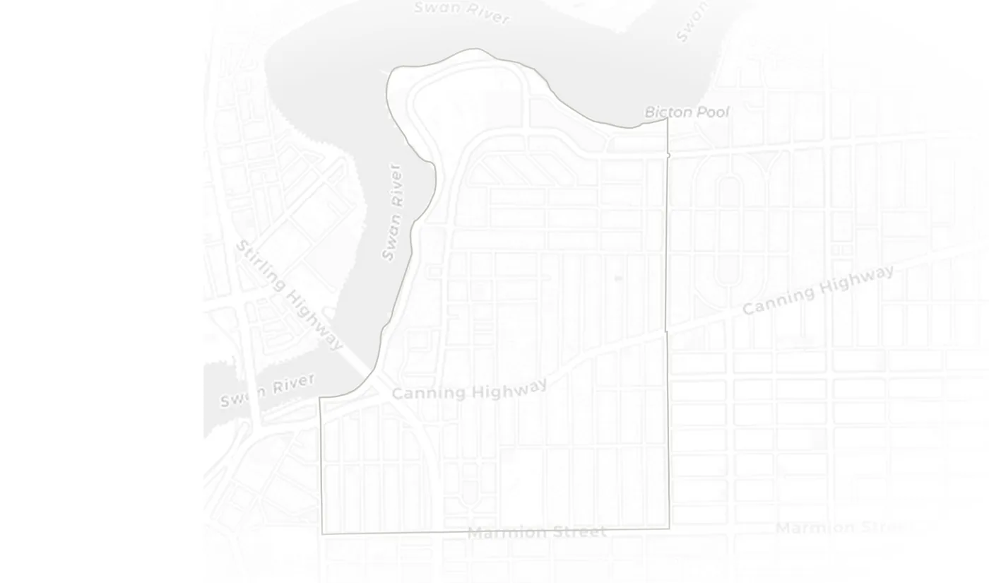 East Fremantle urban fabric map