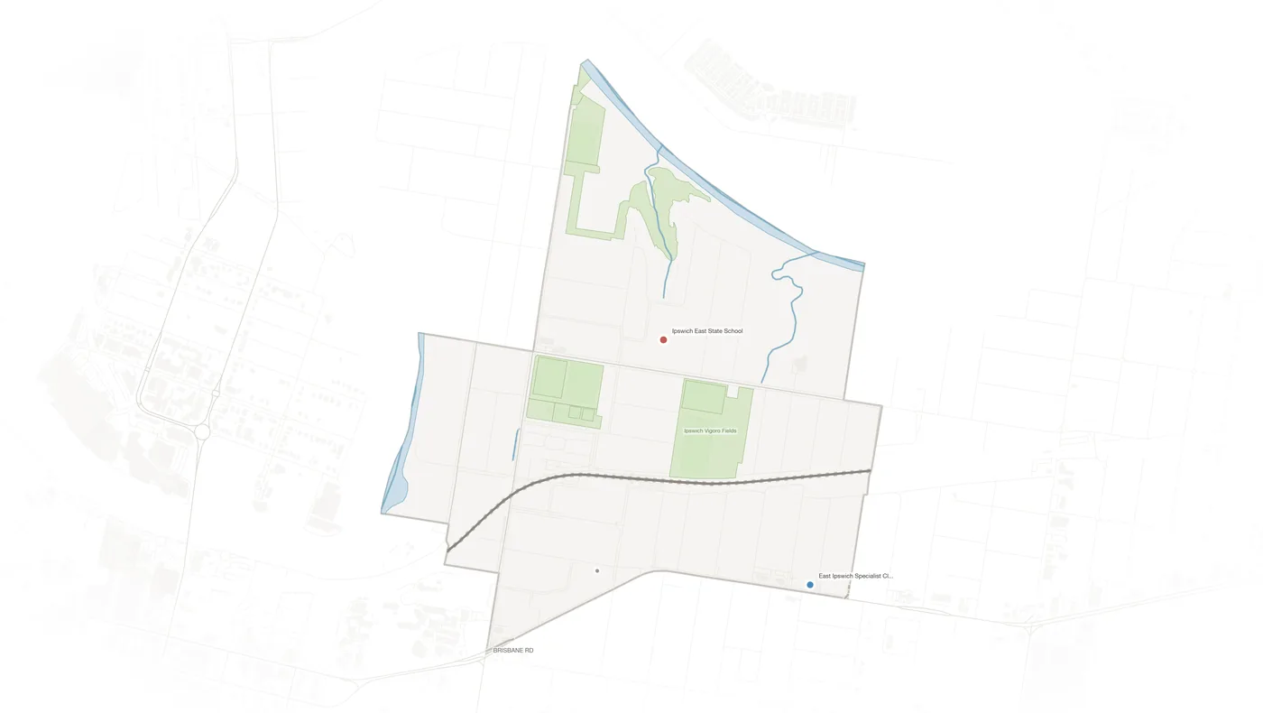 East Ipswich urban fabric map