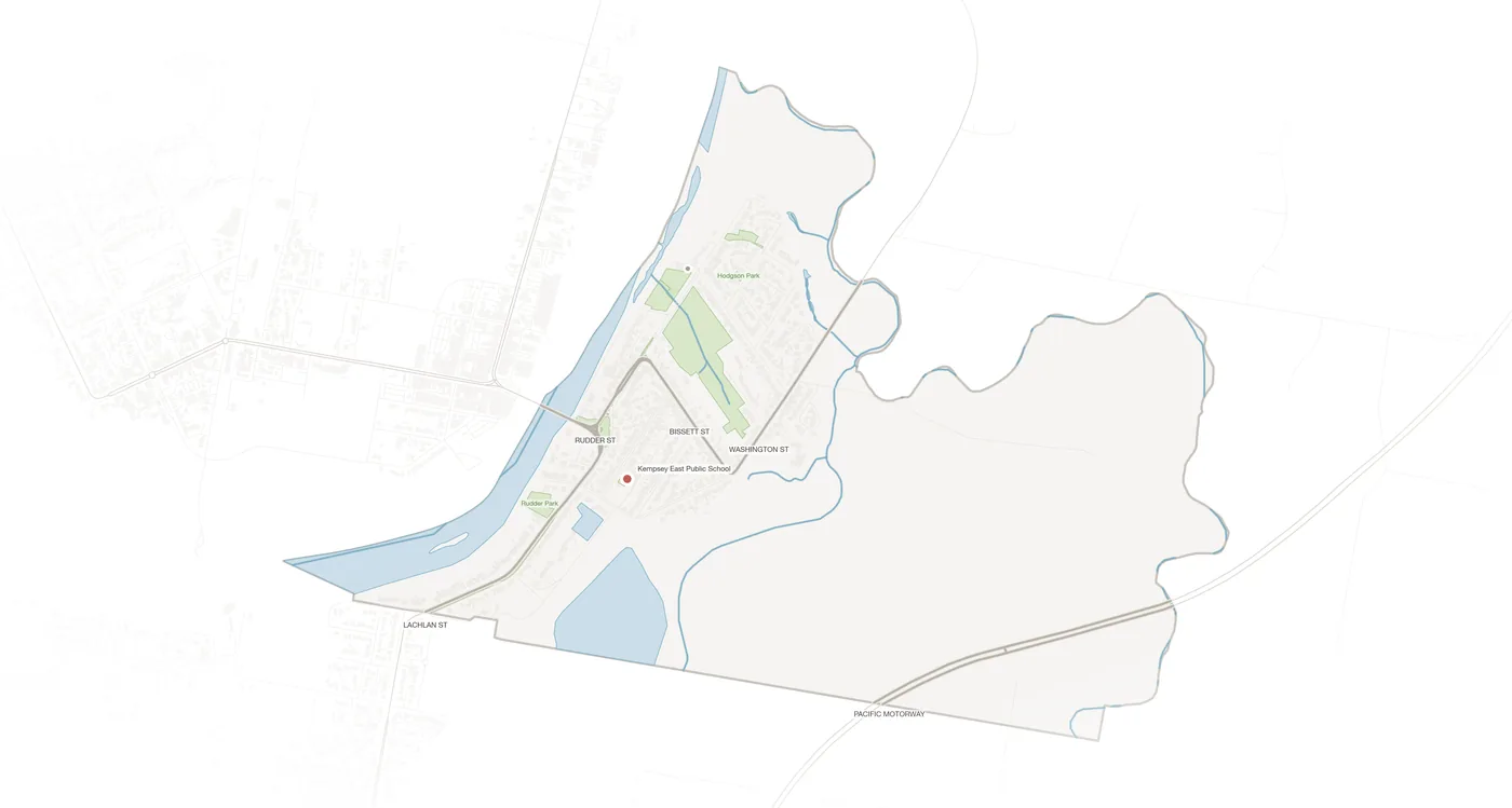 East Kempsey urban fabric map