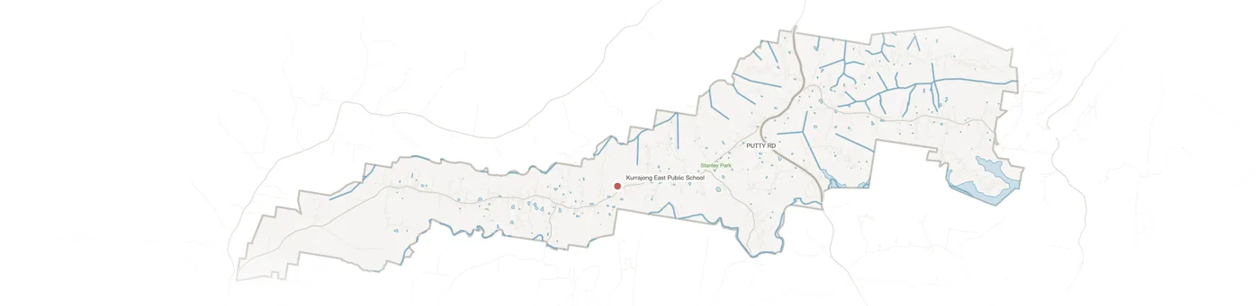 East Kurrajong urban fabric map