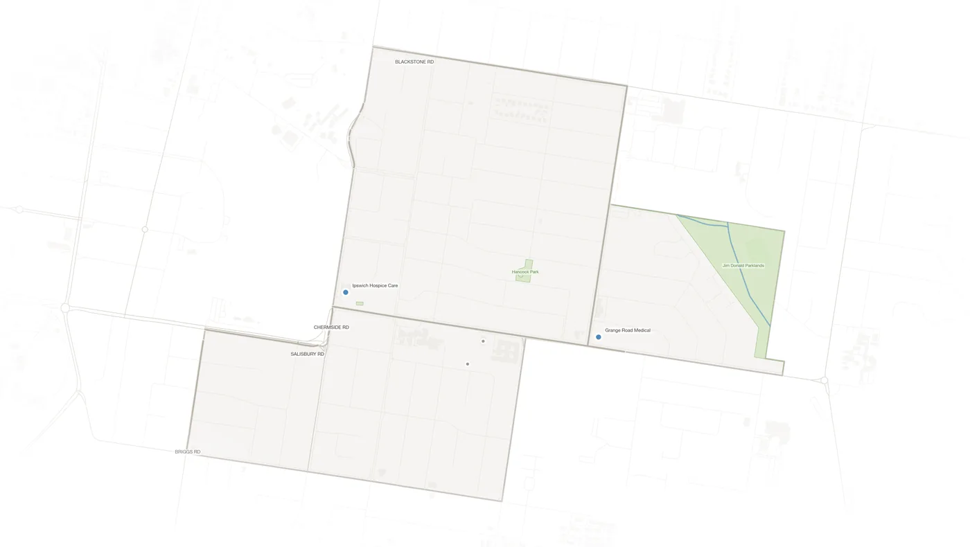 Eastern Heights urban fabric map
