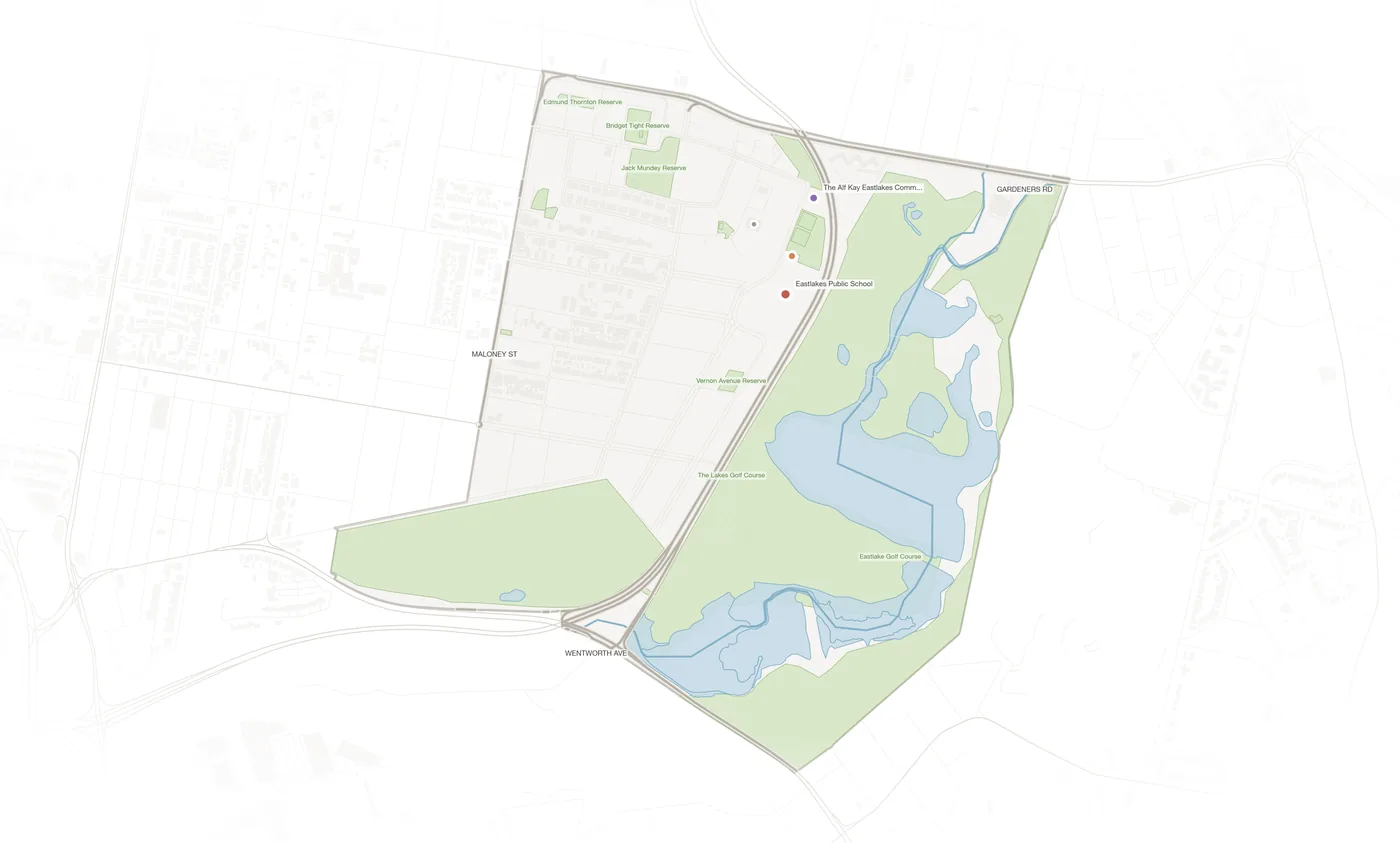 Eastlakes urban fabric map