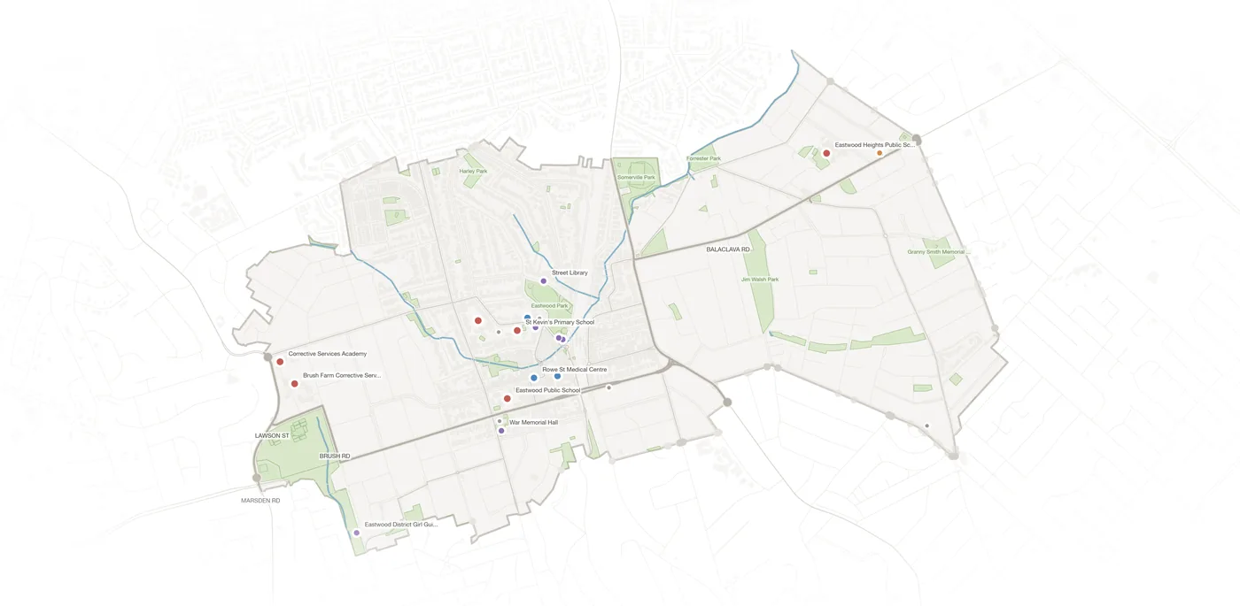 Eastwood urban fabric map