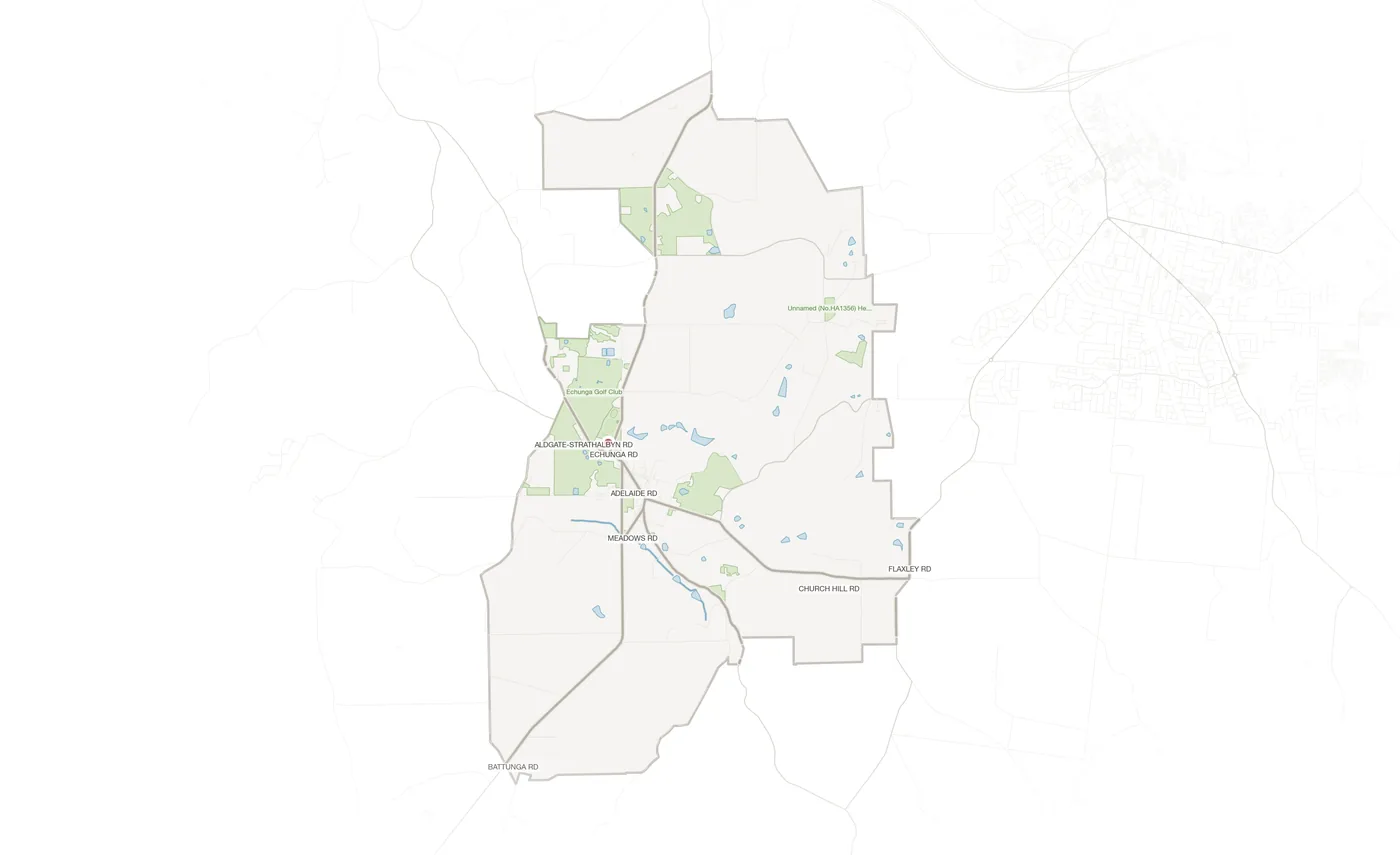 Echunga urban fabric map