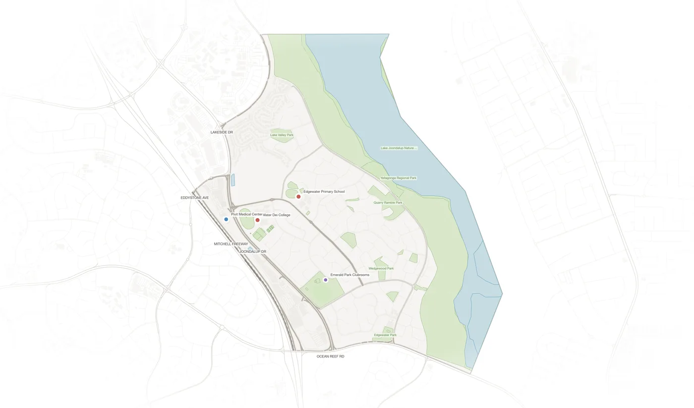 Edgewater urban fabric map