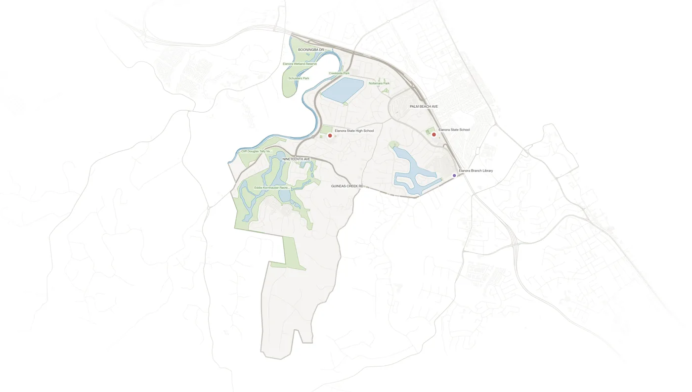 Elanora urban fabric map