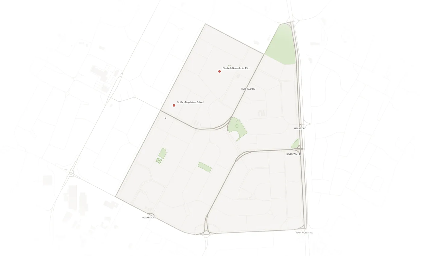 Elizabeth Grove urban fabric map
