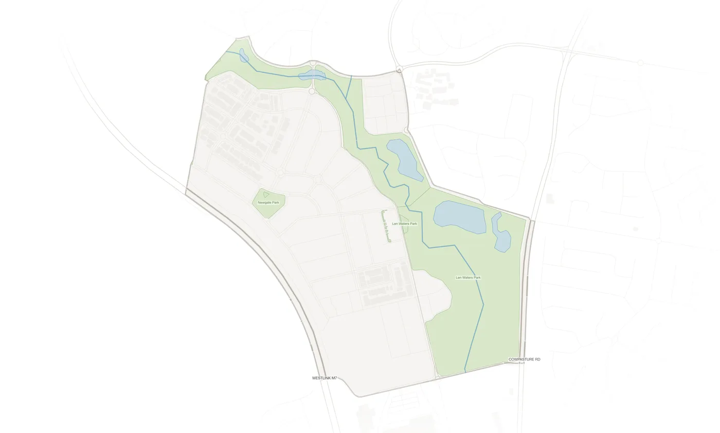 Elizabeth Hills urban fabric map