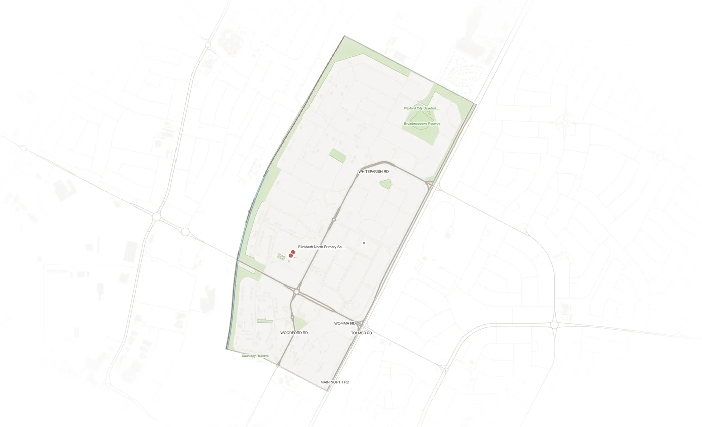 Elizabeth North urban fabric map