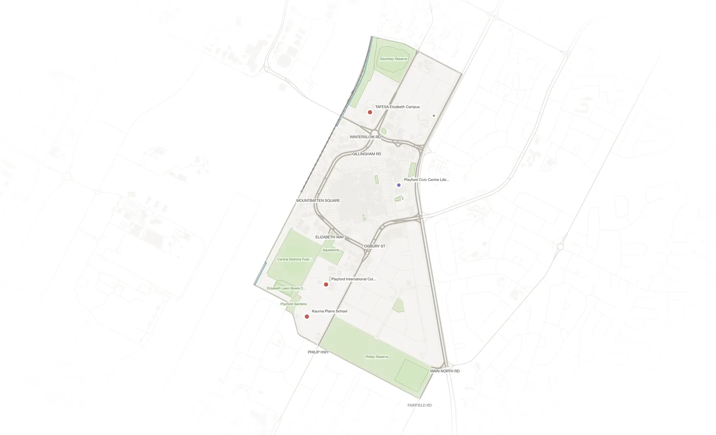 Elizabeth urban fabric map