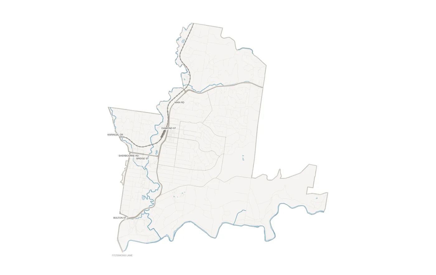 Eltham urban fabric map