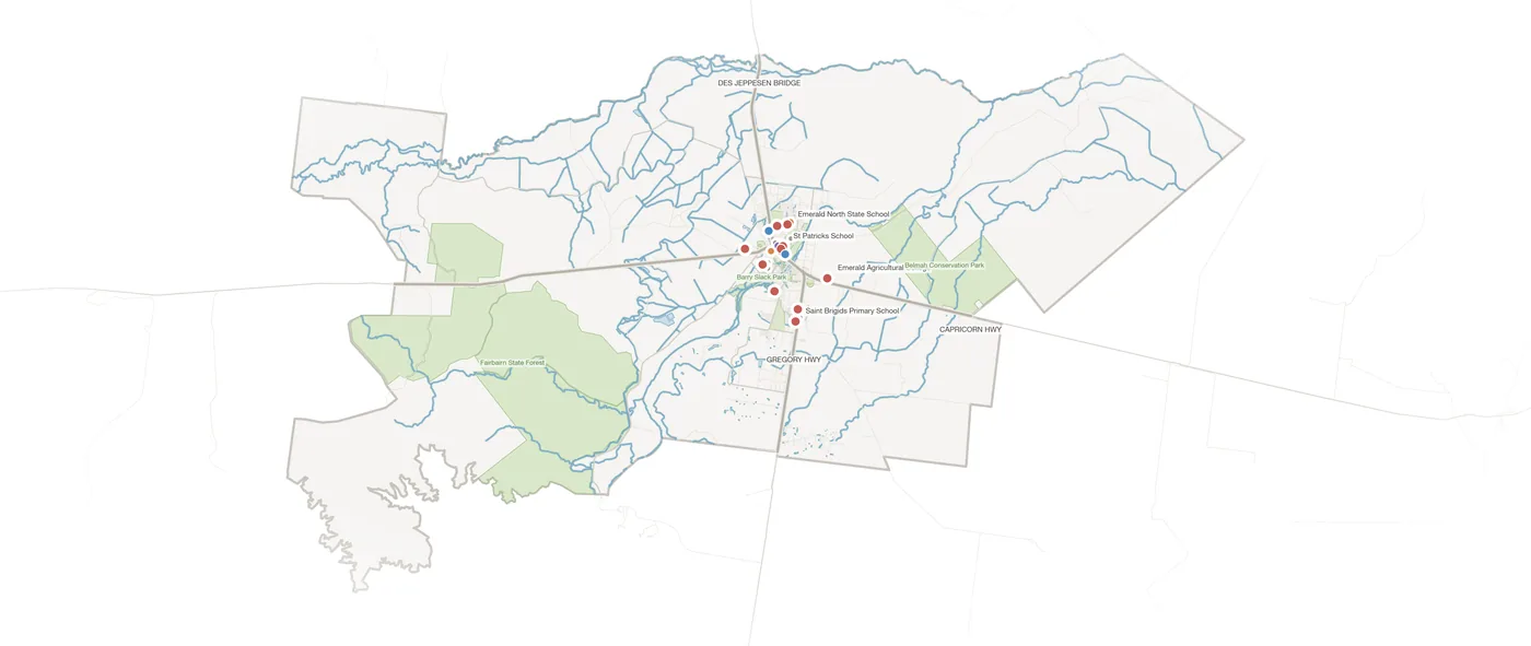 Emerald urban fabric map