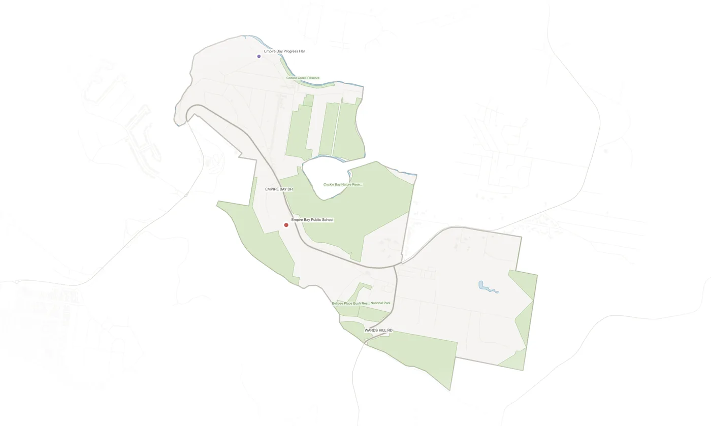 Empire Bay urban fabric map