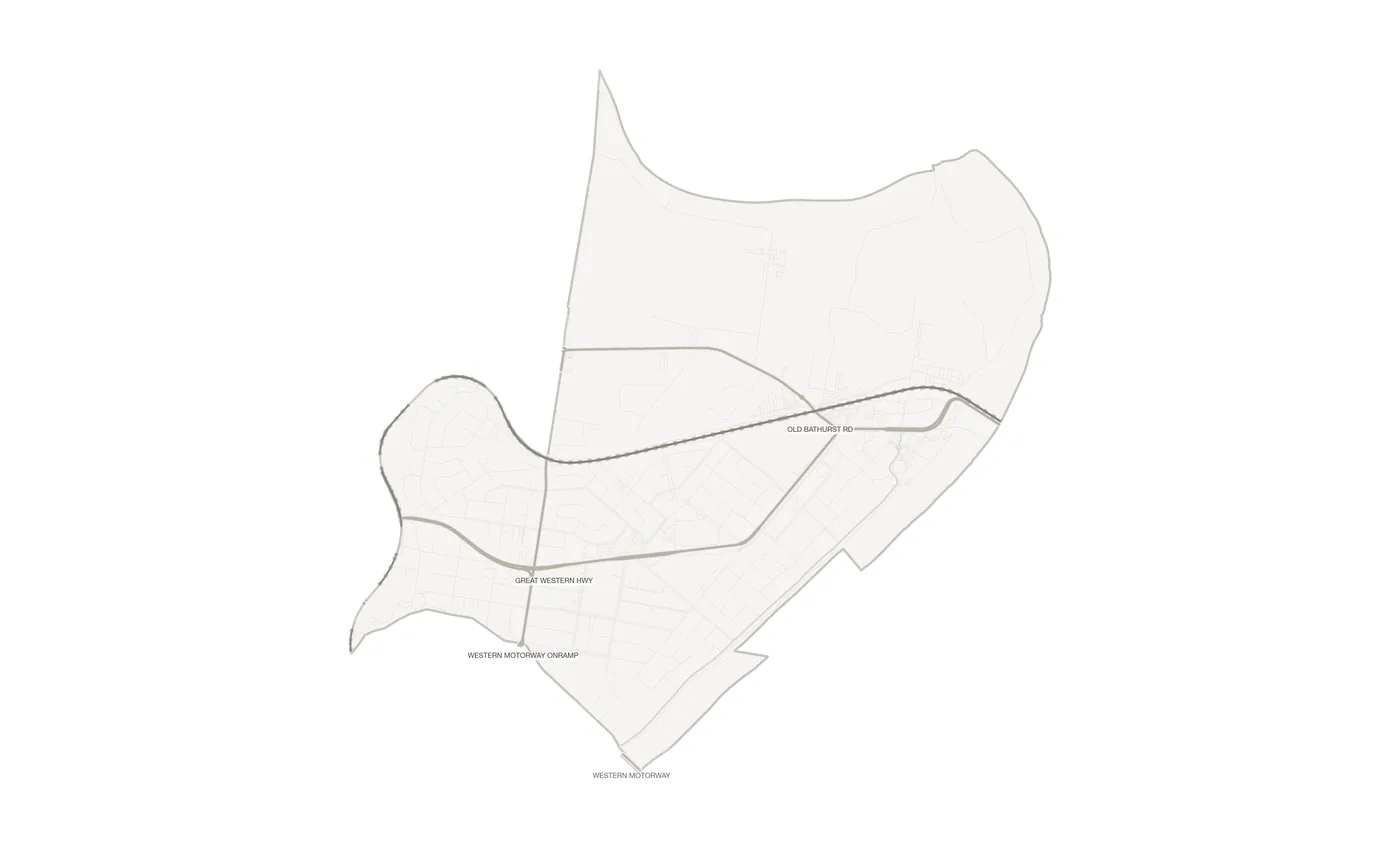 Emu Plains urban fabric map
