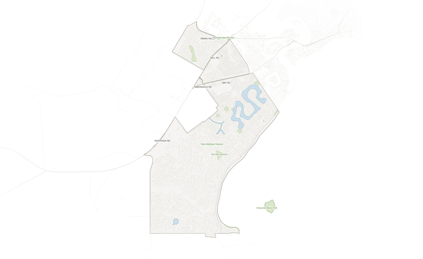 Encounter Bay urban fabric map