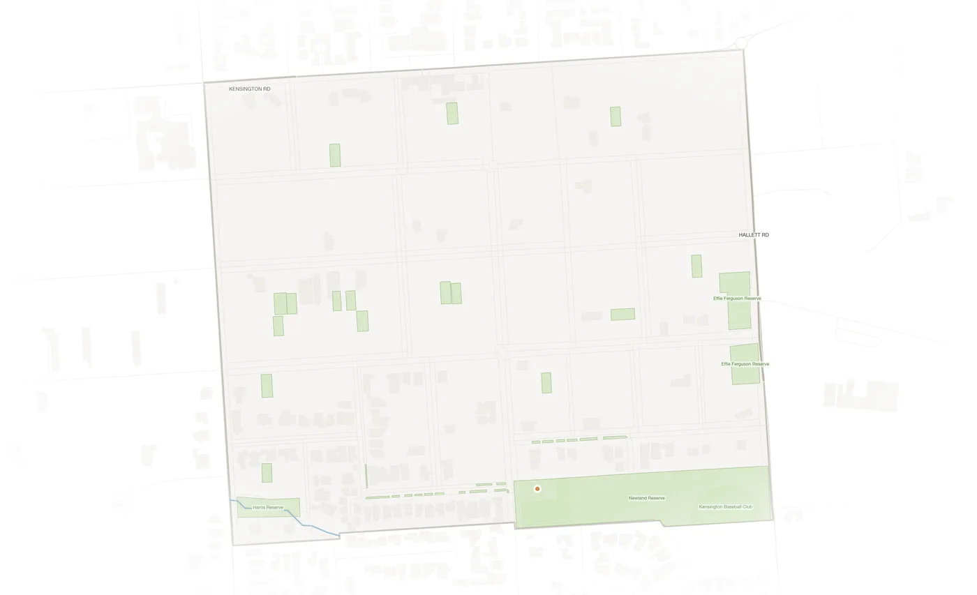 Erindale urban fabric map