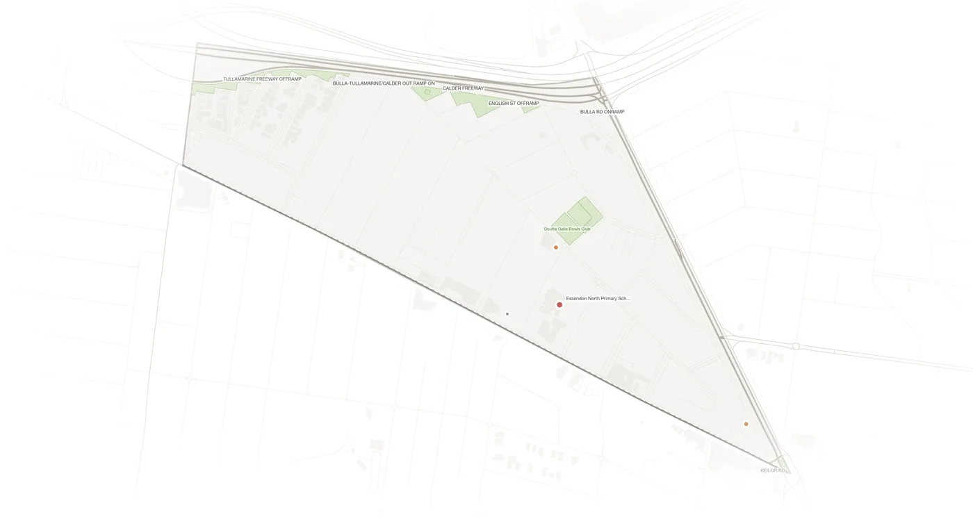 Essendon North urban fabric map
