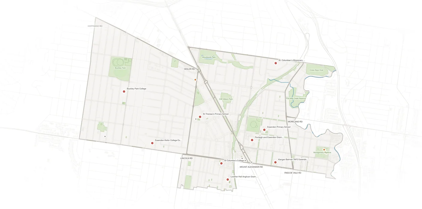 Essendon urban fabric map