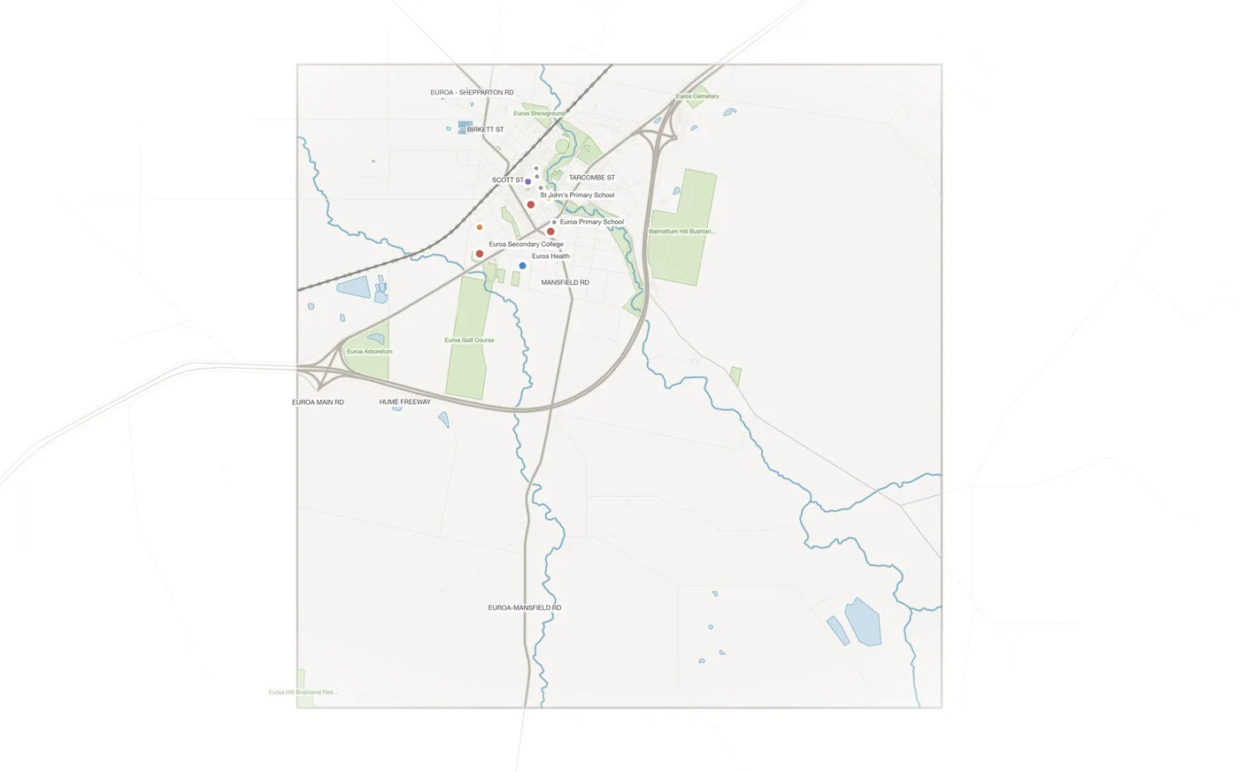 Euroa urban fabric map