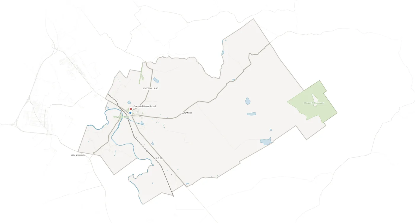 Evandale urban fabric map