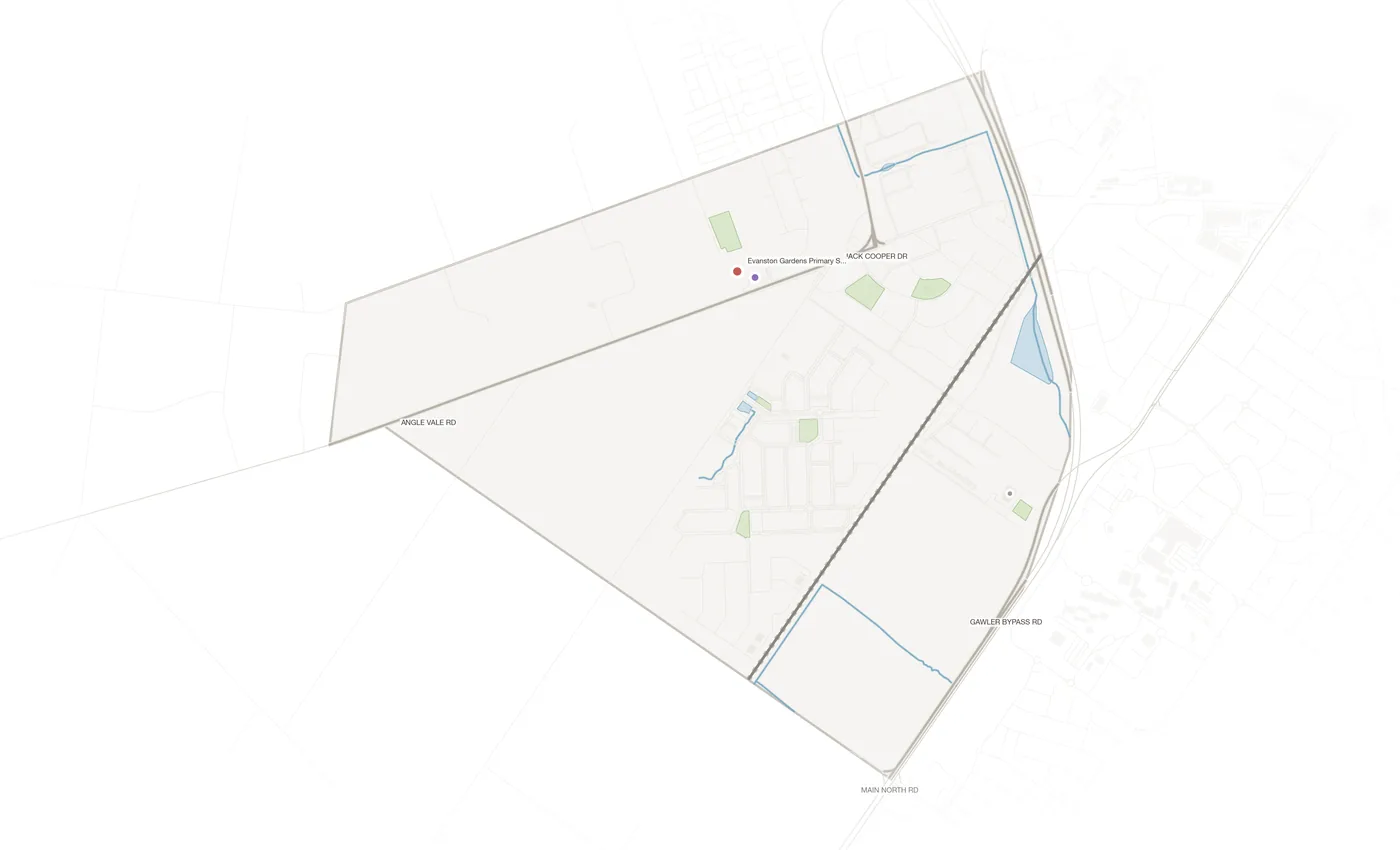 Evanston Gardens urban fabric map