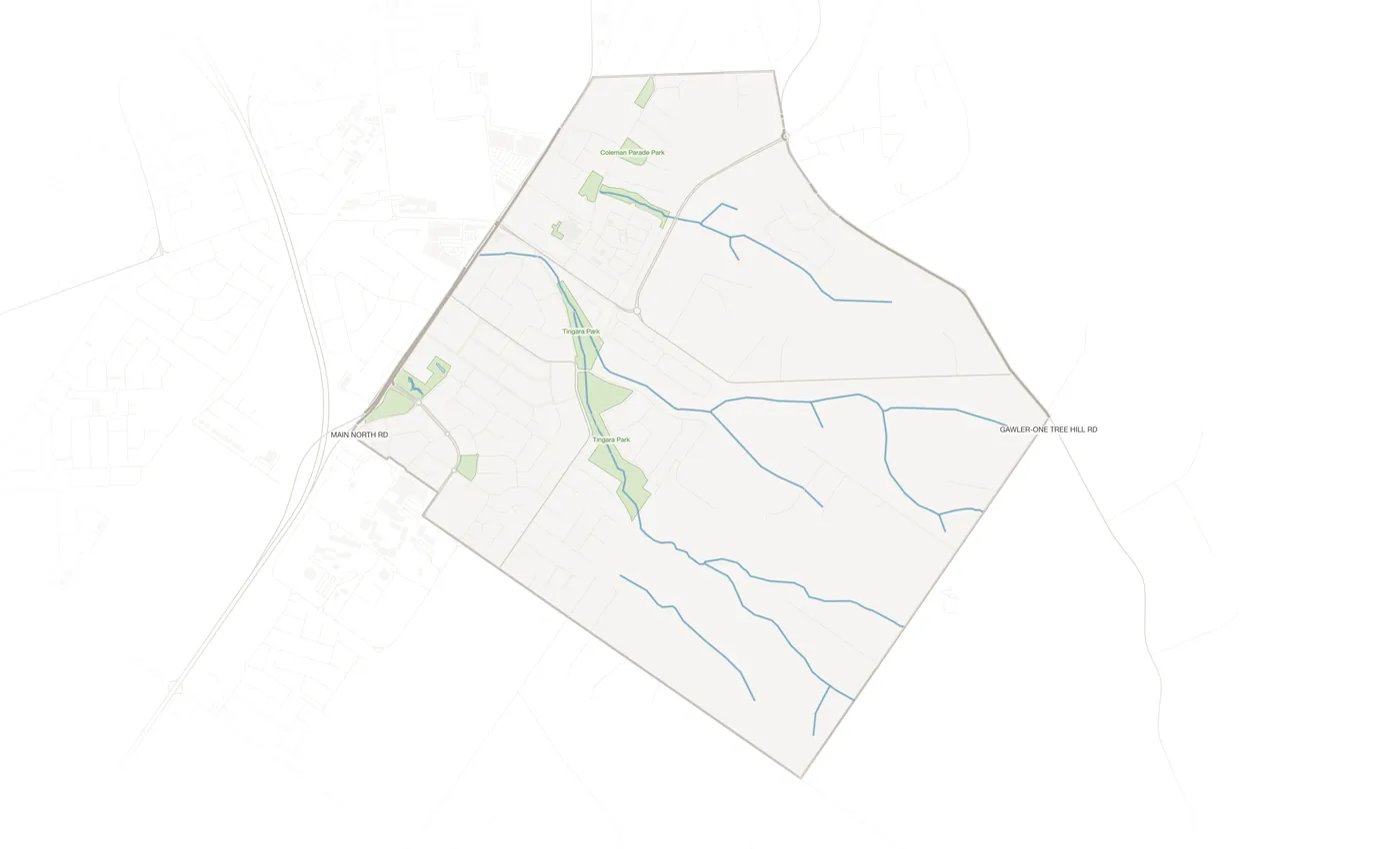 Evanston Park urban fabric map