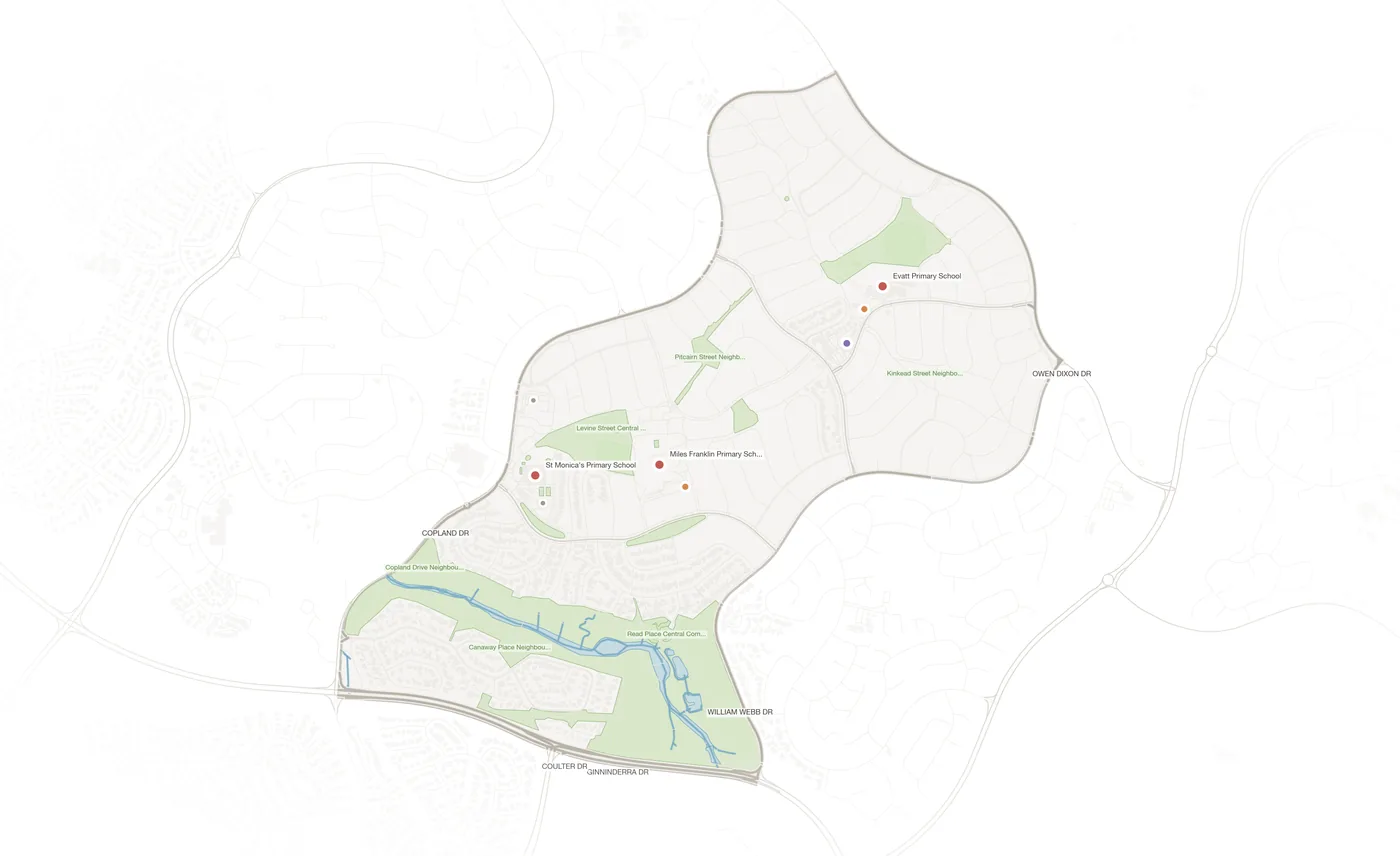 Evatt urban fabric map